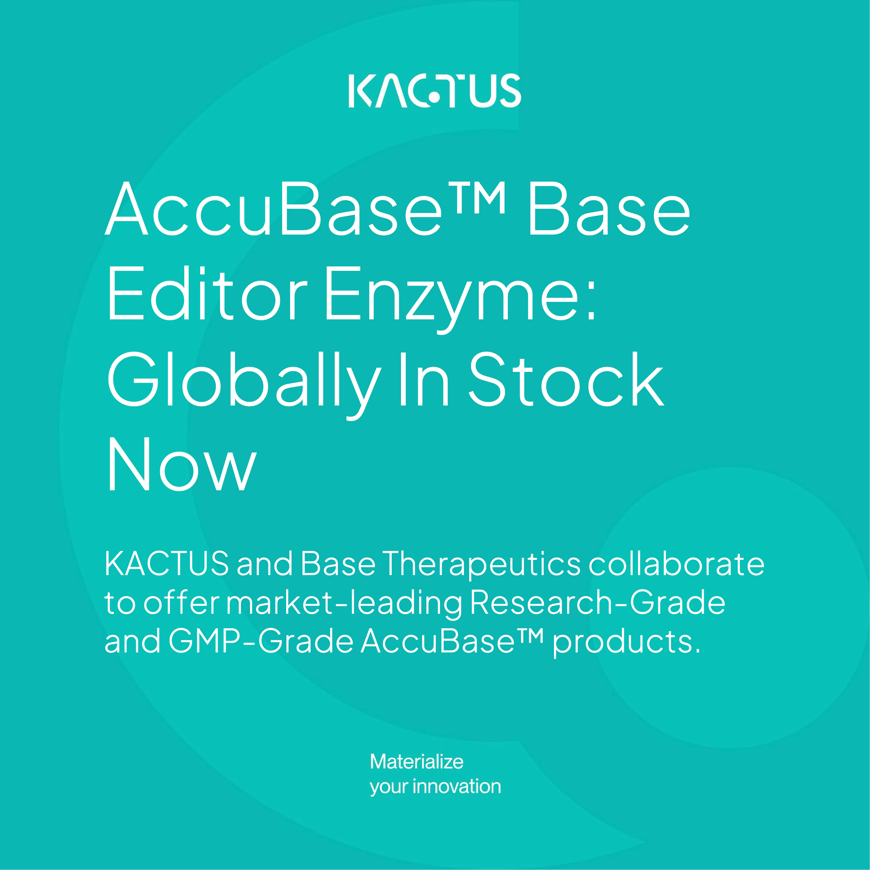 AccuBase™ Base Editor Enzyme: Globally In Stock Now