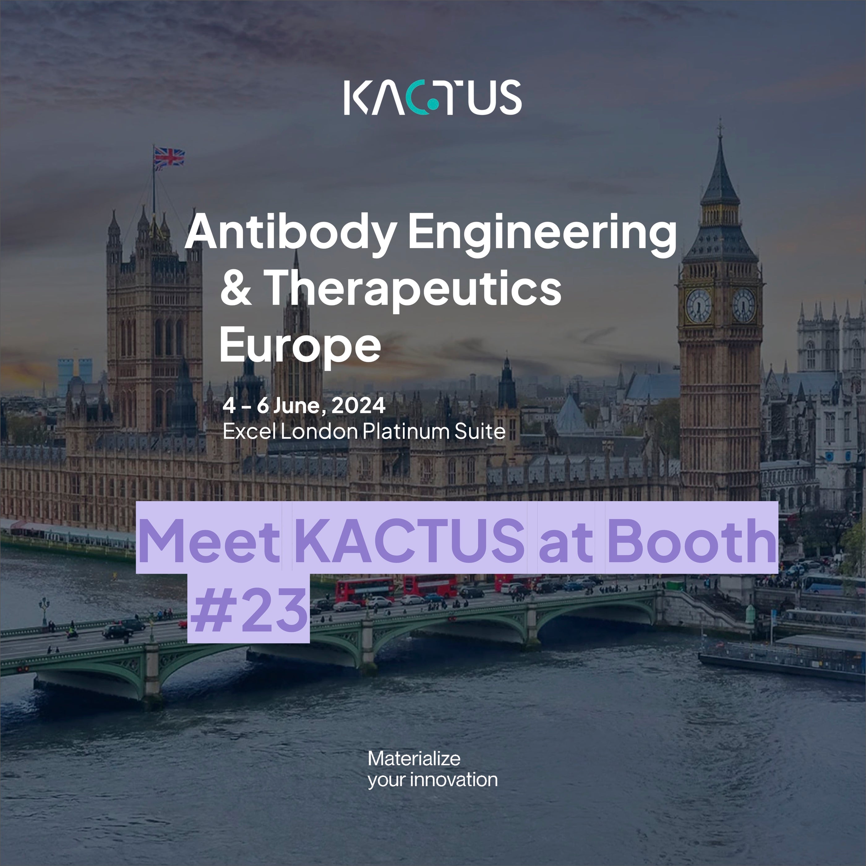 KACTUS to exhibit at Antibody Engineering & Therapeutics Europe 2024
