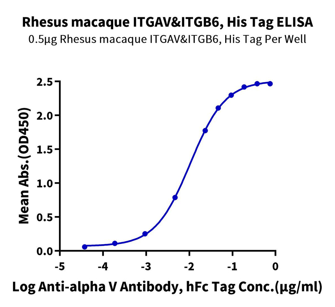 Rhesus macaque Integrin alpha V beta 6 (ITGAV&ITGB6) Heterodimer Protein (ITG-RM1V6)