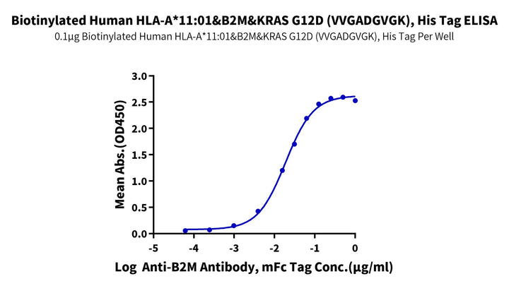 Biotinylated Human HLA-A*11:01&B2M&KRAS G12D (VVGADGVGK) Monomer Protein (MHC-HM455B)