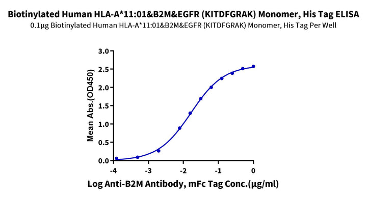 Human HLA-A*11:01&B2M&EGFR L858R (KITDFGRAK) Monomer Protein (MHC-HM4A2)