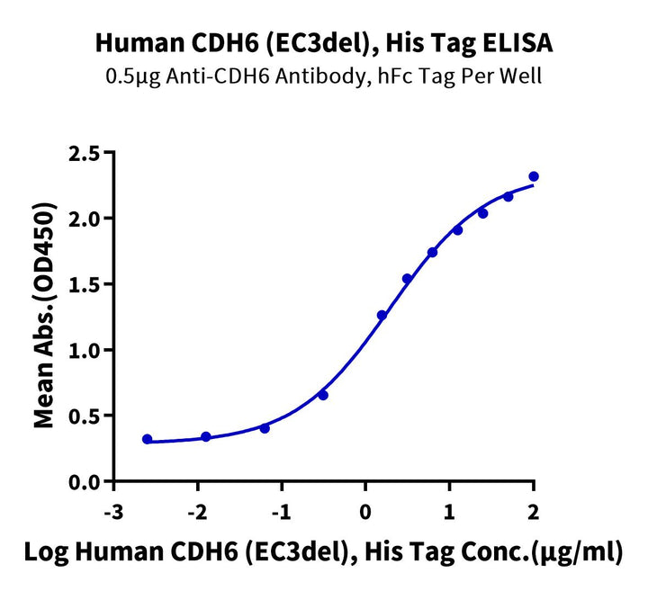 Human CDH6/Cadherin 6 (EC3del) Protein (CDH-HM1D3)