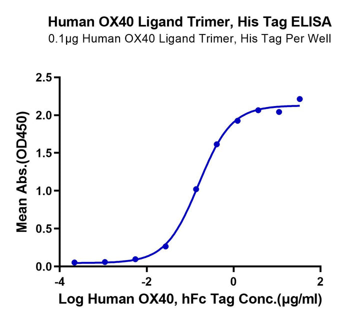 Human OX40 Ligand/TNFSF4 Trimer Protein (OXL-HM140)