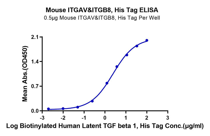 Mouse Integrin alpha V beta 8 (ITGAV&ITGB8) Heterodimer Protein (ITG-MM1V8)