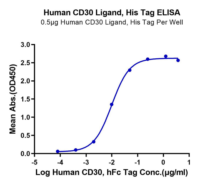 Human CD30 Ligand/TNFSF8 Protein (CD3-HM10L)