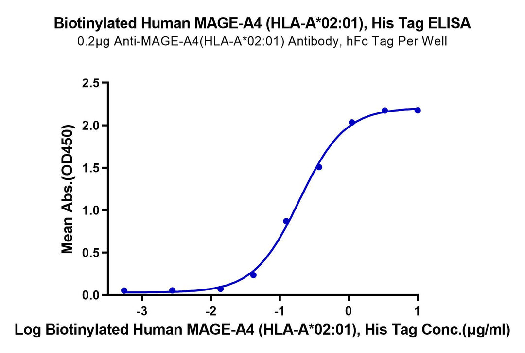 Biotinylated Human HLA-A*02:01&B2M&MAGE-A4 (GVYDGREHTV) Monomer Protein (MHC-HM401B)