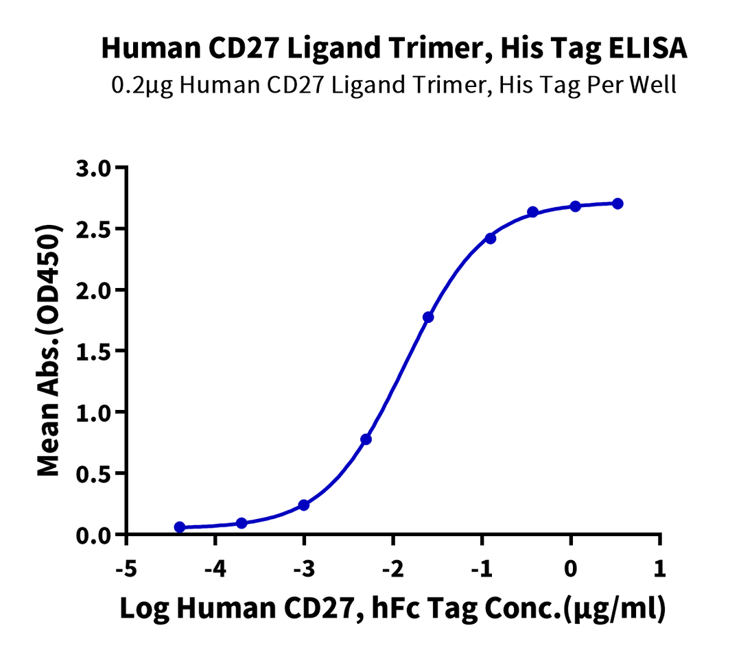 Human CD27 Ligand/CD70 Trimer Protein (CDL-HM427)